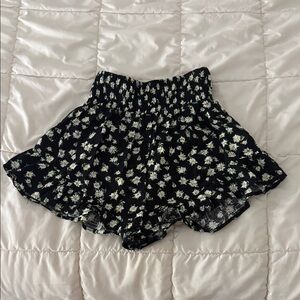 Wild Fable Black Floral High Waist Shorts